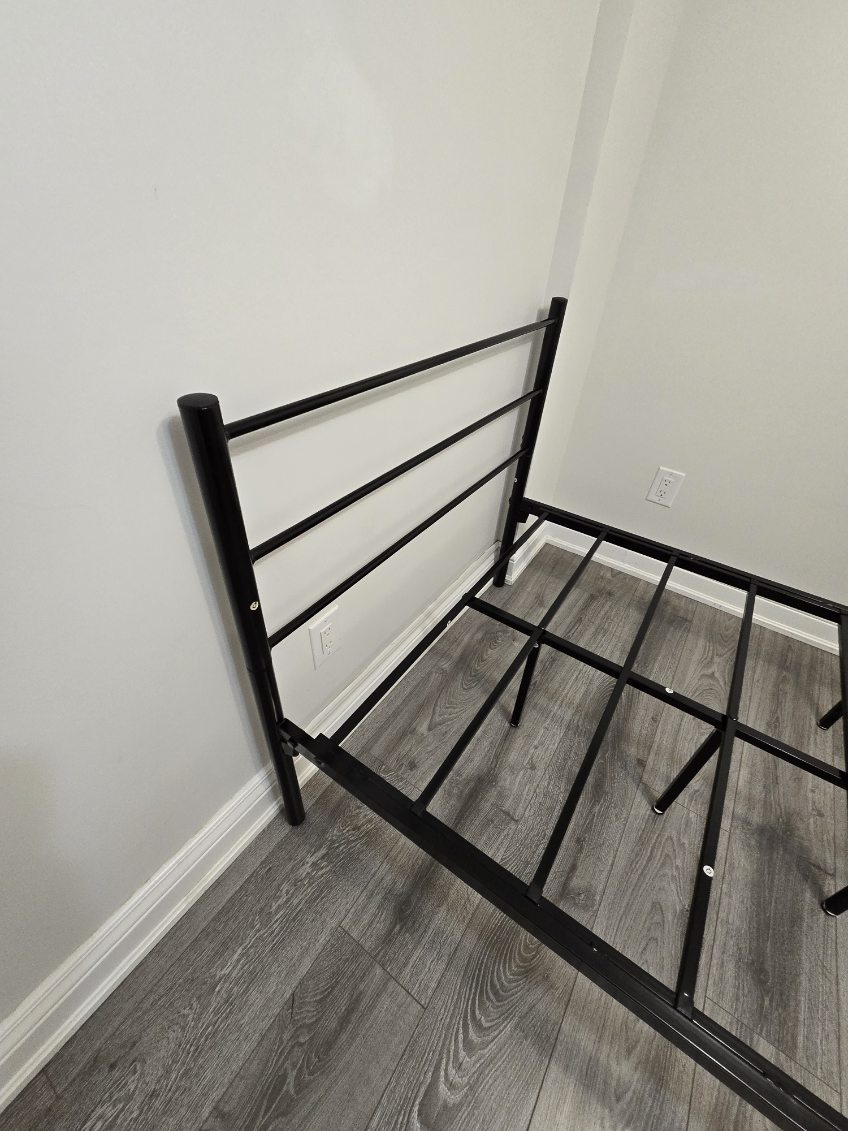 Black Metal Bed Frame (Twin) - photo 2