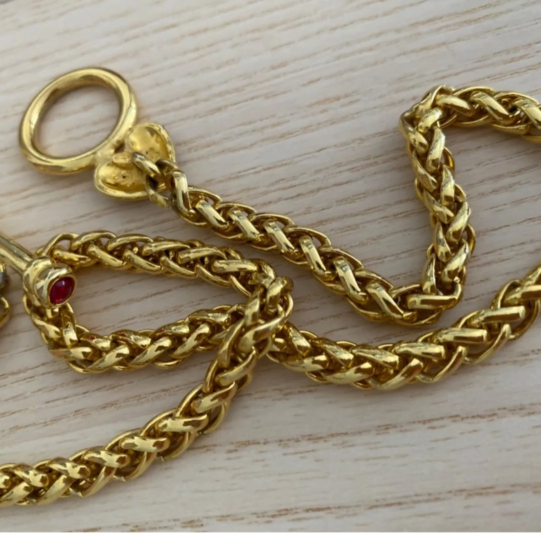 Gold Chain Necklace with Heart Charm image indicator(6)