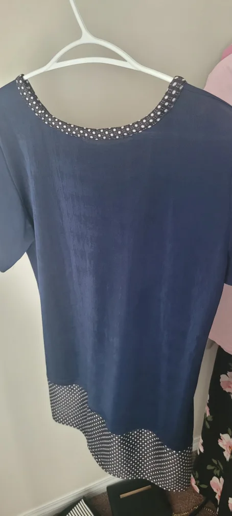 Navy Blue and White Polka Dot Dress image indicator(4)