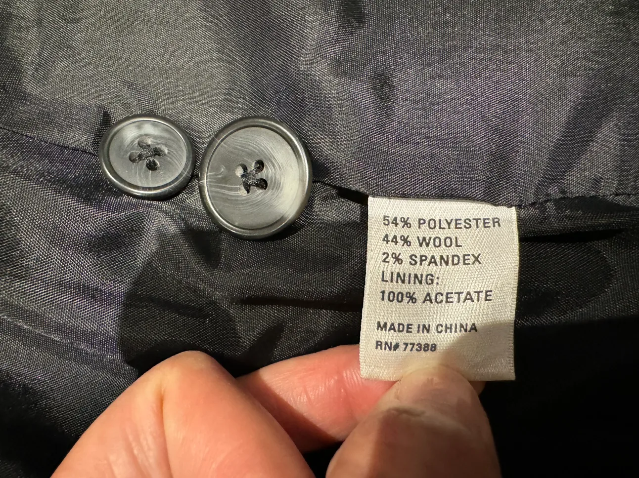 Madewell Buckley Tailore Black Blazer with Leather Collar image indicator(3)