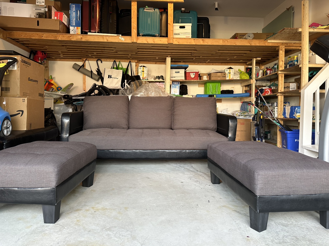 Sofa Bed with Ottomans - photo 3