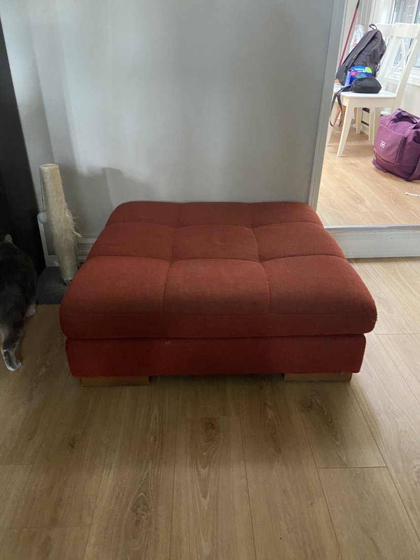 Orange Ottoman