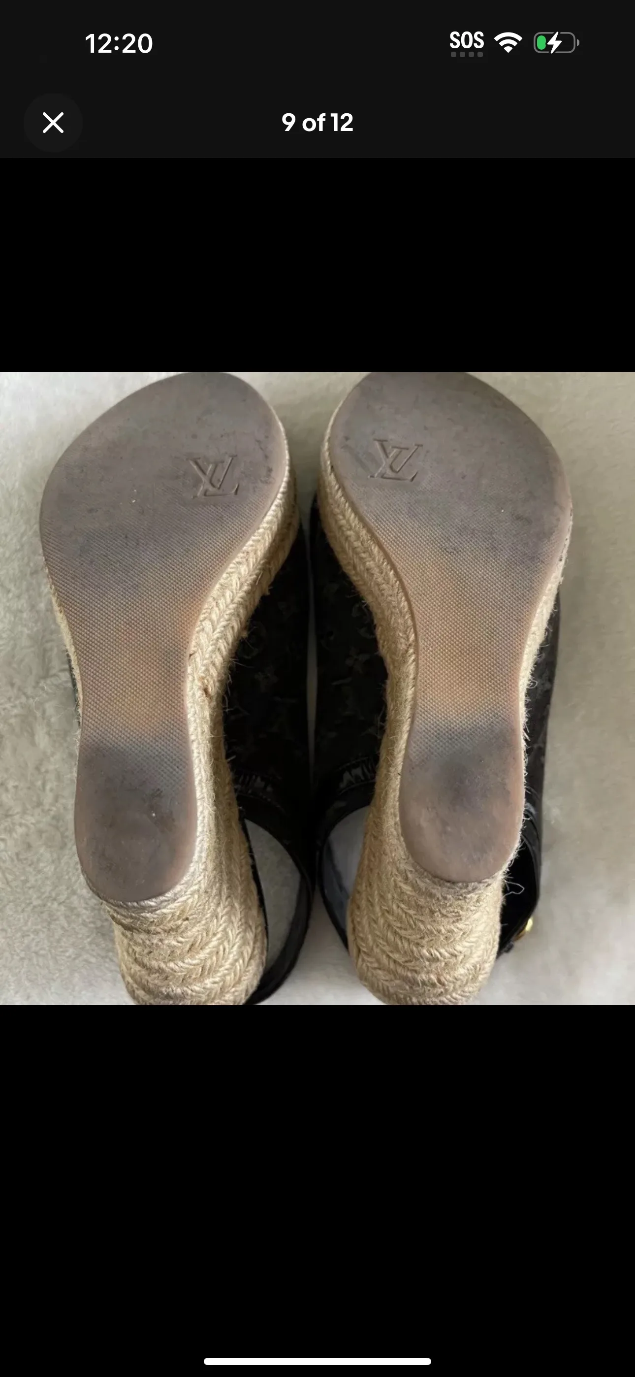 Authentic Louis Vuitton Wedge Sandals size 7.5 image indicator(6)