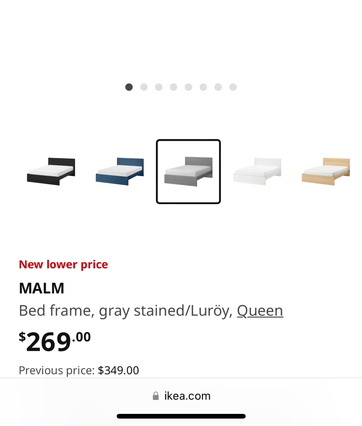 Sell Before This Sunday - IKEA MALM Queen Bed Frame - photo 2