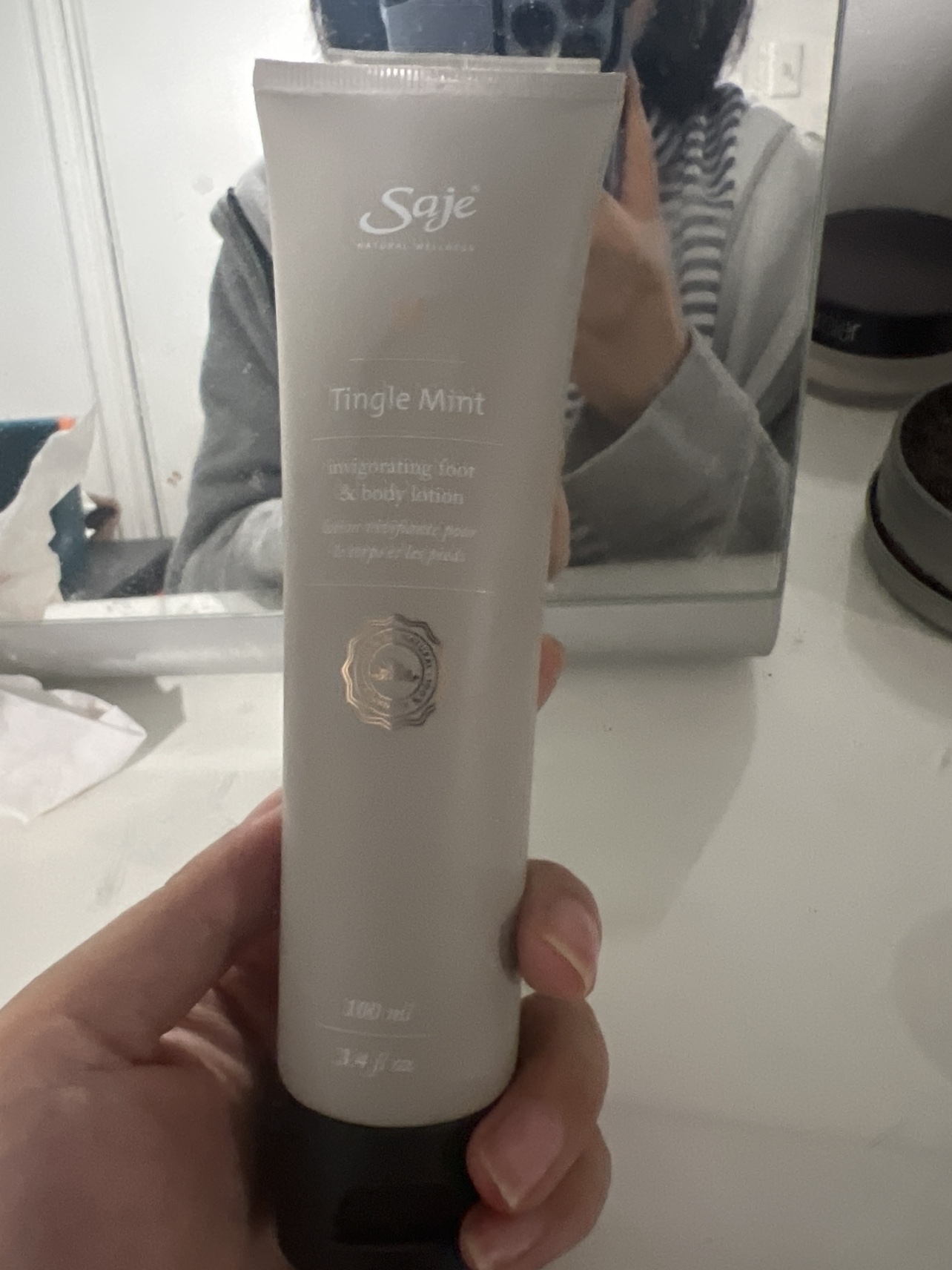 Saje Tingle Mint Invigorating Foot & Body Lotion #freecycle