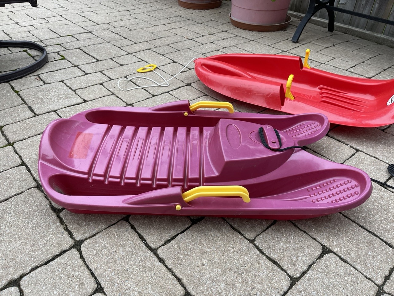 Two youth sleds