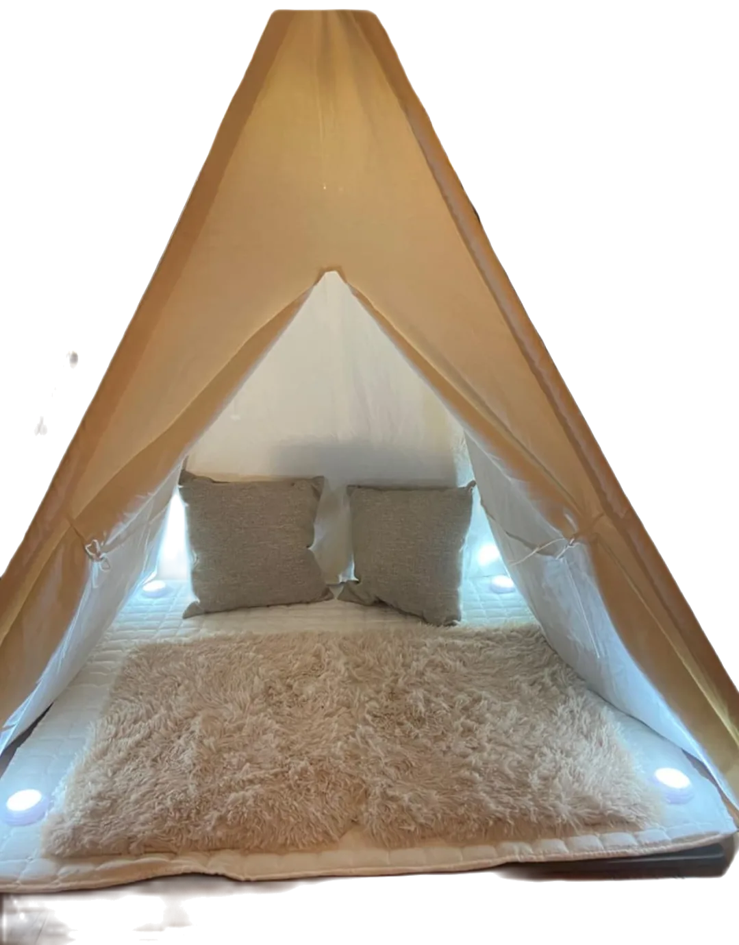 Large Cotton Teeppe Tent with Padded Mat 🧡 thumbnail