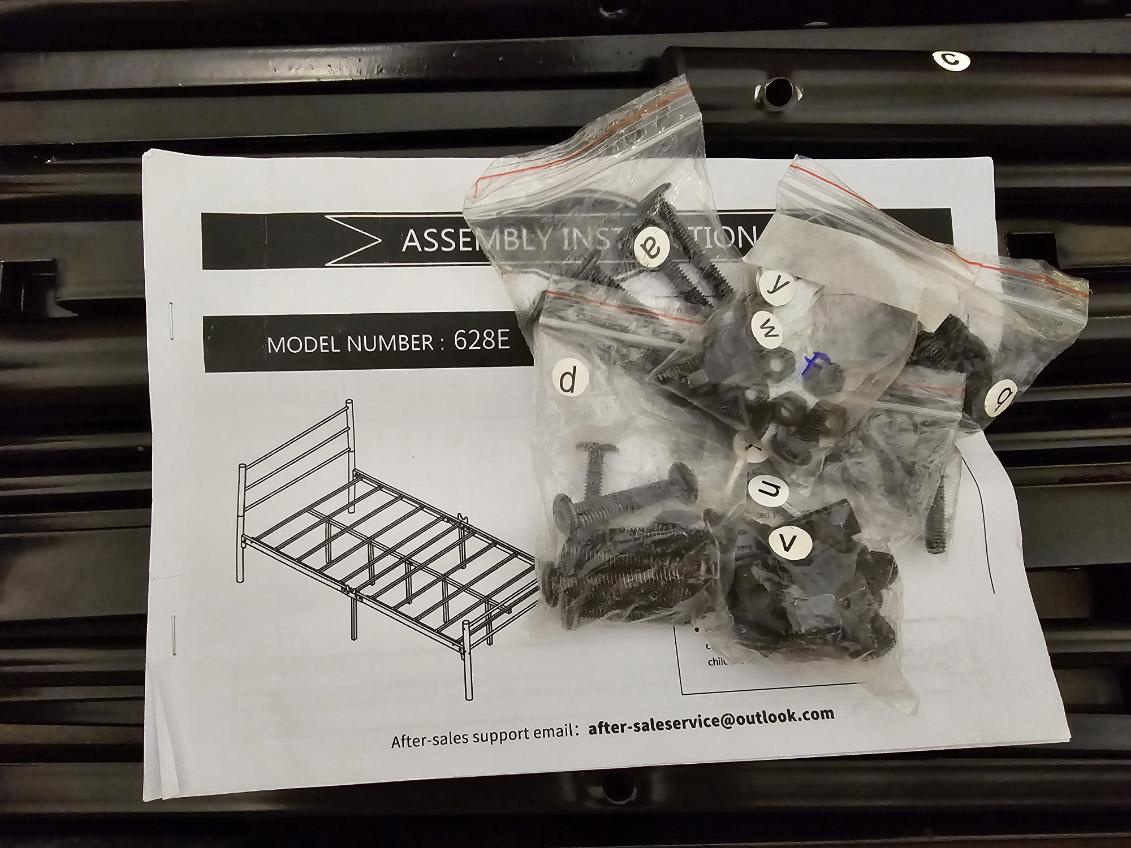 Black Metal Bed Frame (Twin) - photo 5