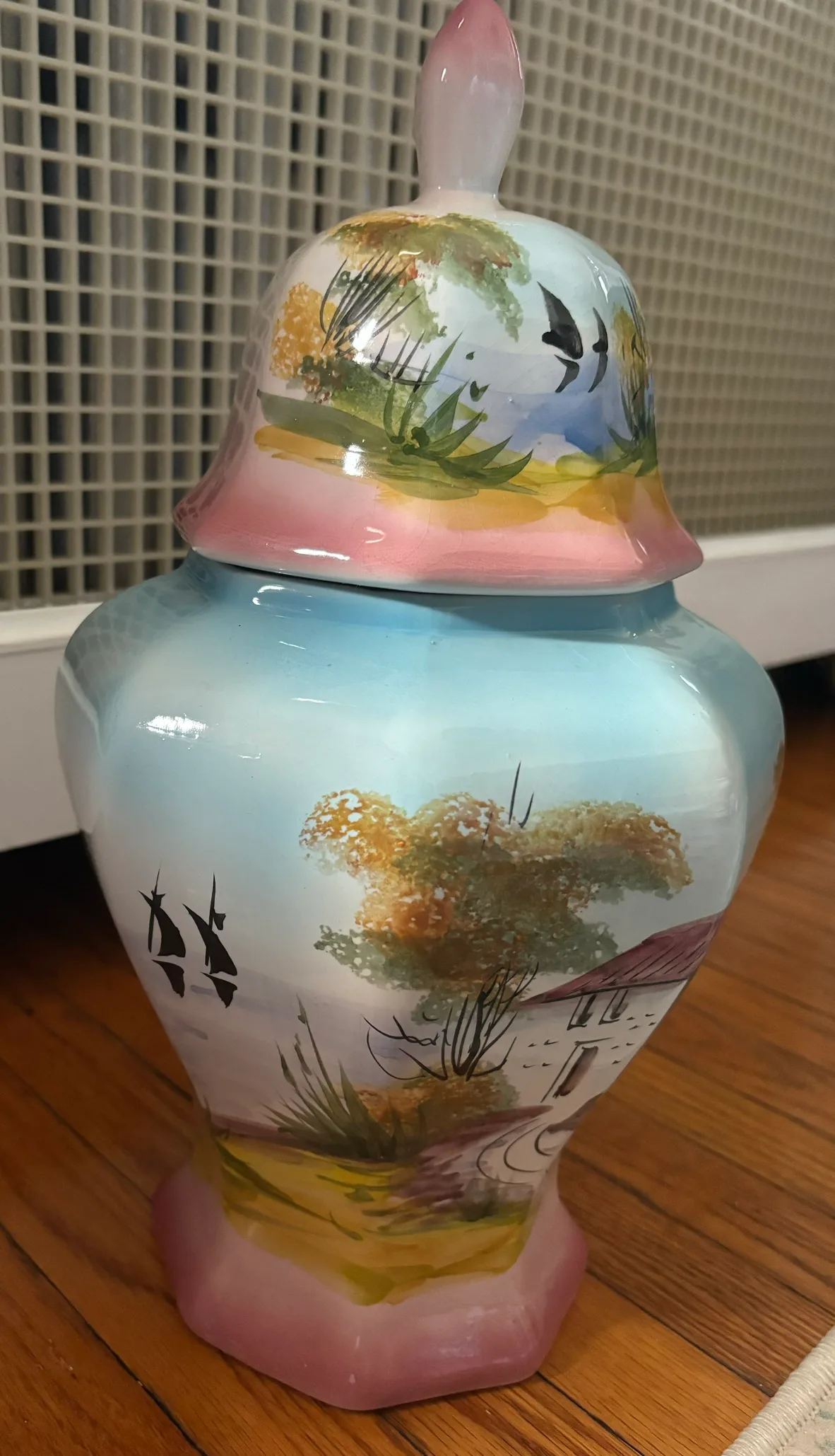 Vintage Hand Painted Lidded Jar image indicator(3)