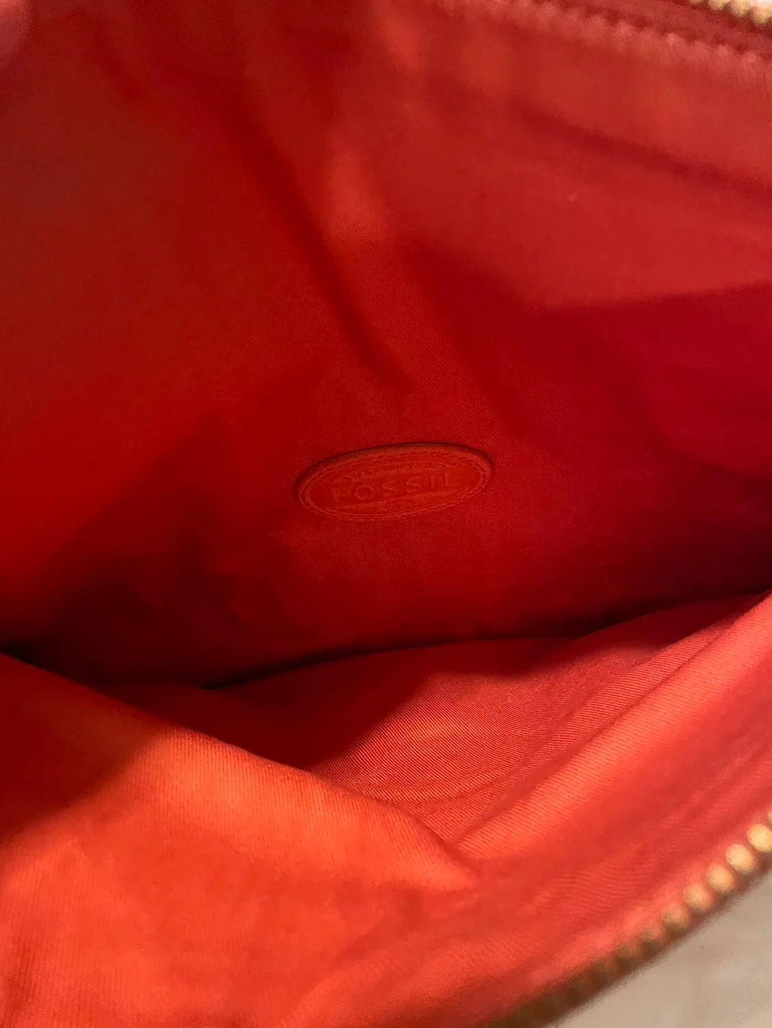 Fossil Orange Leather Clutch image indicator(3)