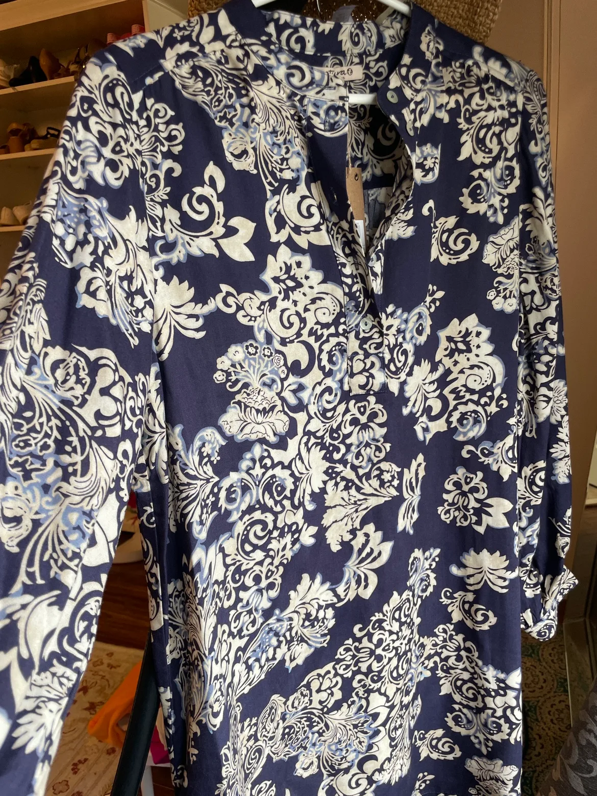 Navy & Cream shirt dress image indicator(5)