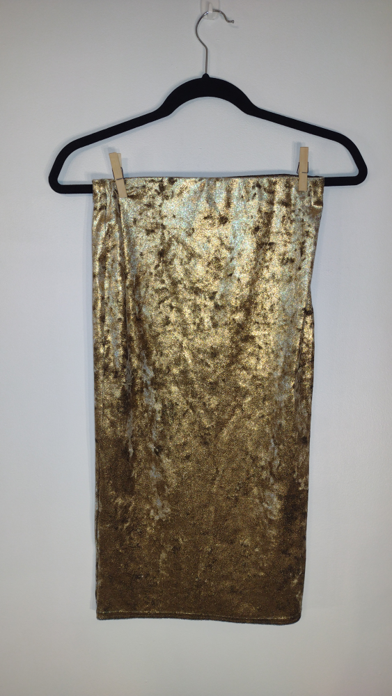Gold Velvet Skirt