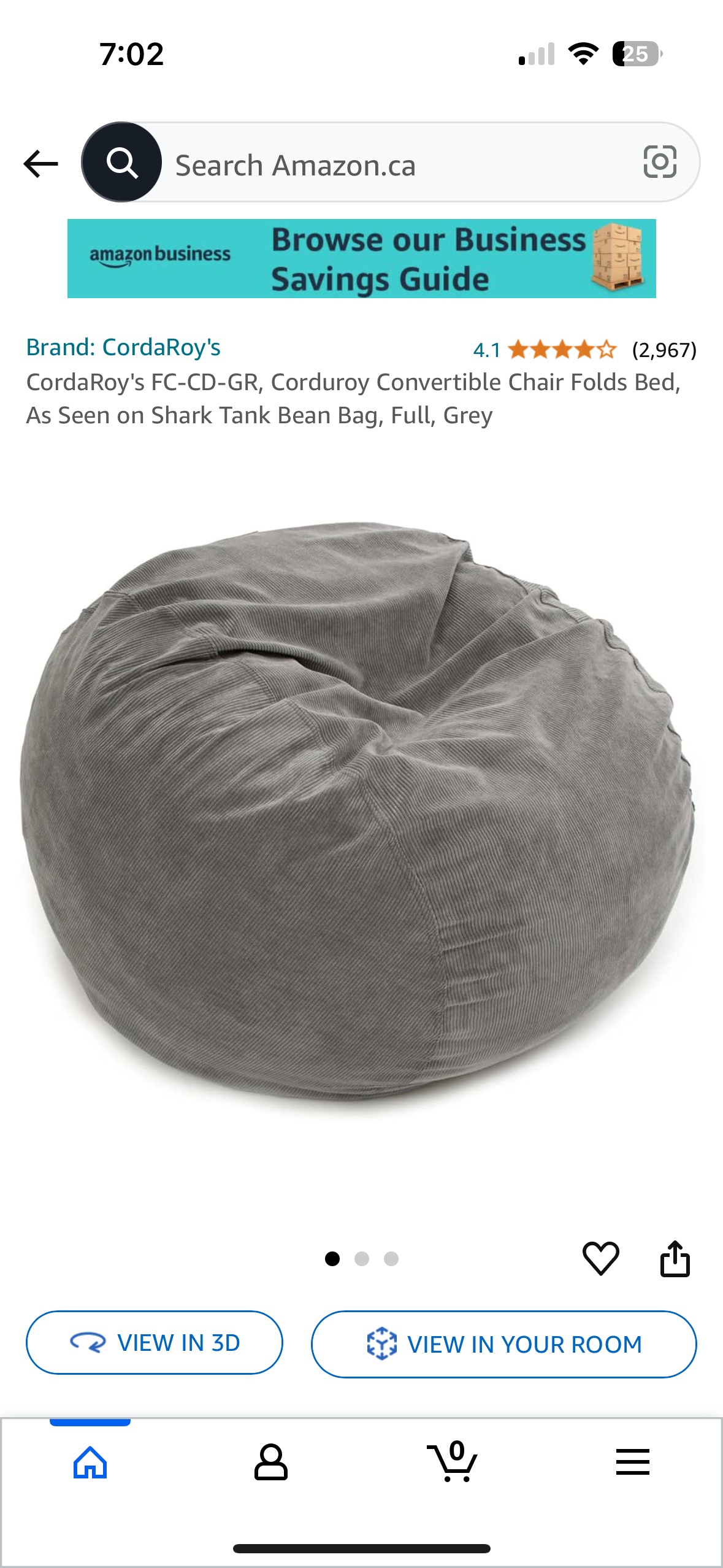 Corduroy Beanbag Chair - photo 3