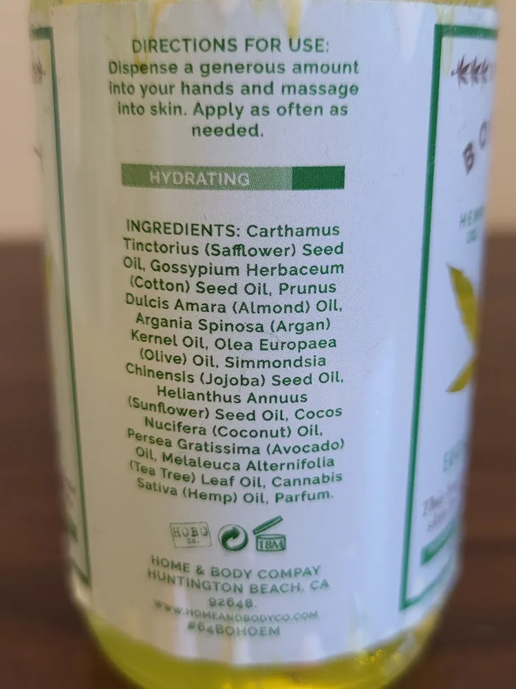 NEW! Hemp Eucalyptus Mint Body Oil image indicator(3)