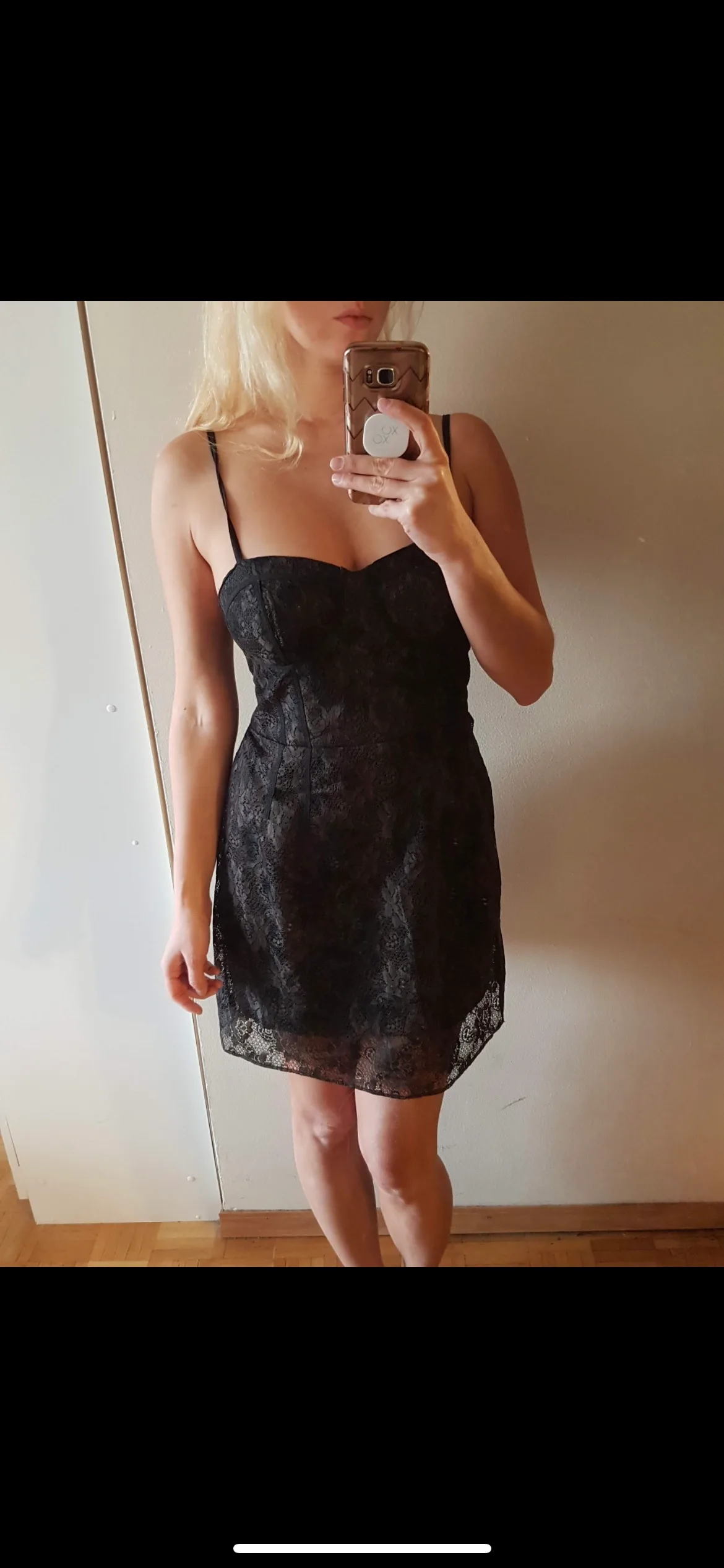 American Eagle Black Lace Mini Dress thumbnail