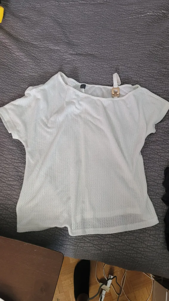Womens White Off the Shoulder Top thumbnail