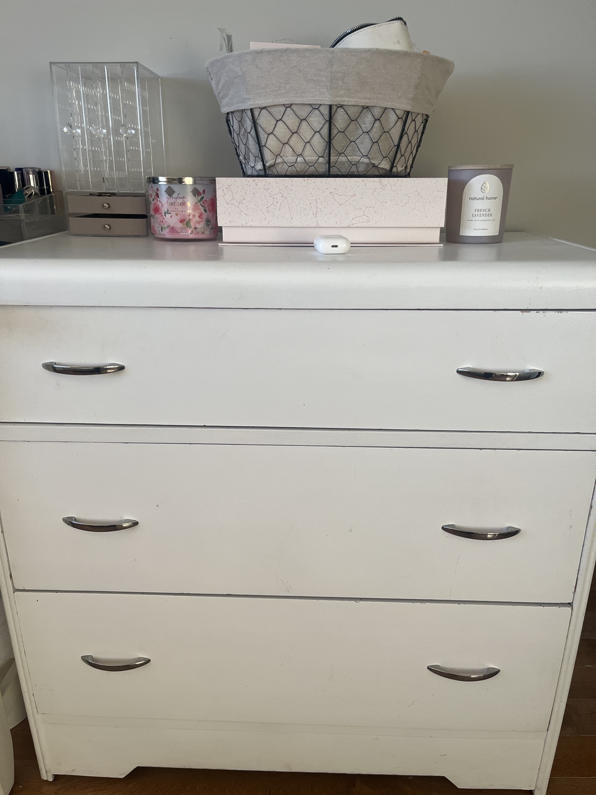 White 3-Drawer Dresser - photo 2