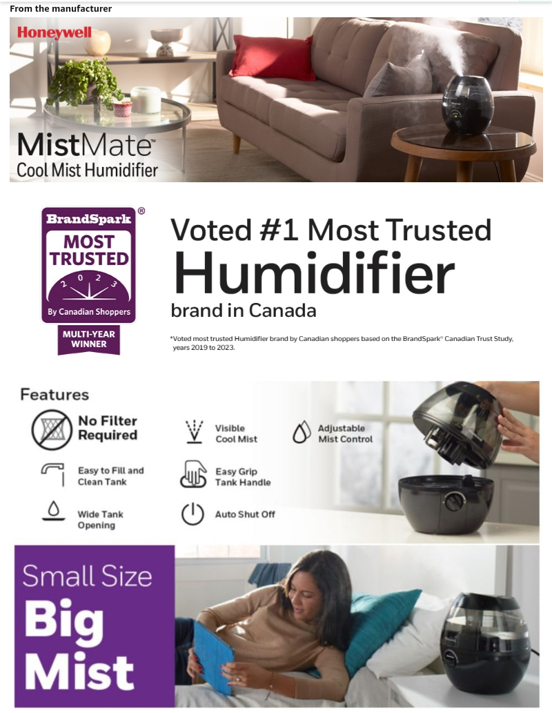 Honeywell MistMate Cool Mist Humidifier - photo 4