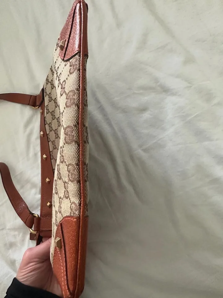 Authentic Gucci GG Monogram Crossbody Bag image indicator(6)
