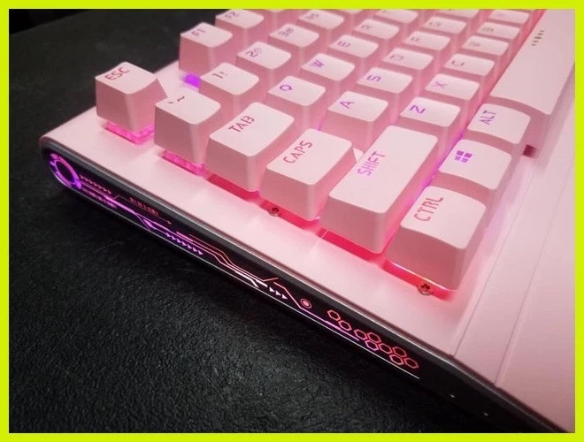 Pink Gaming Keyboard with Mouse - photo 2