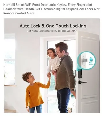 🧡Hornbill Smart WiFi Front Door Lock image indicator(6)