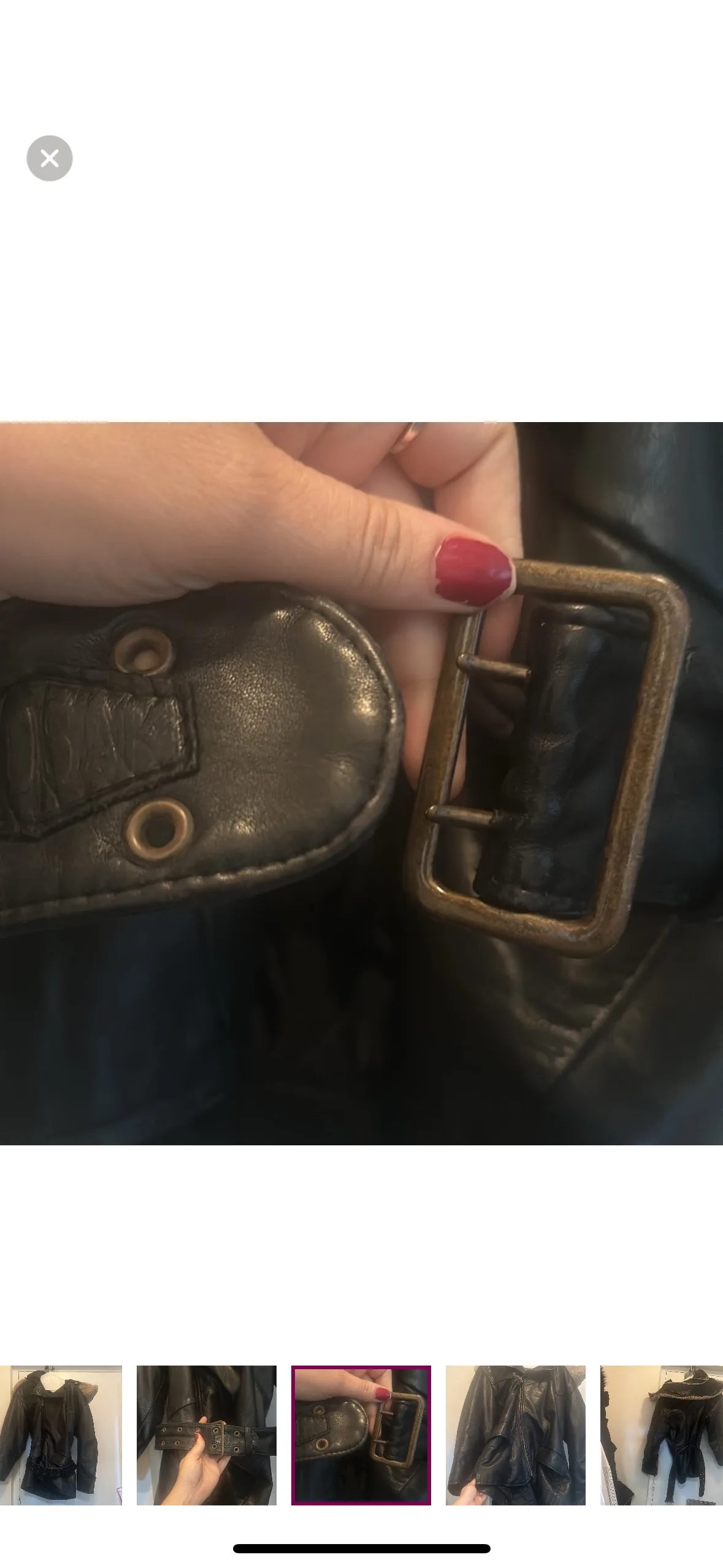 Rudsak Black Leather Jacket with Fur Collar image indicator(3)