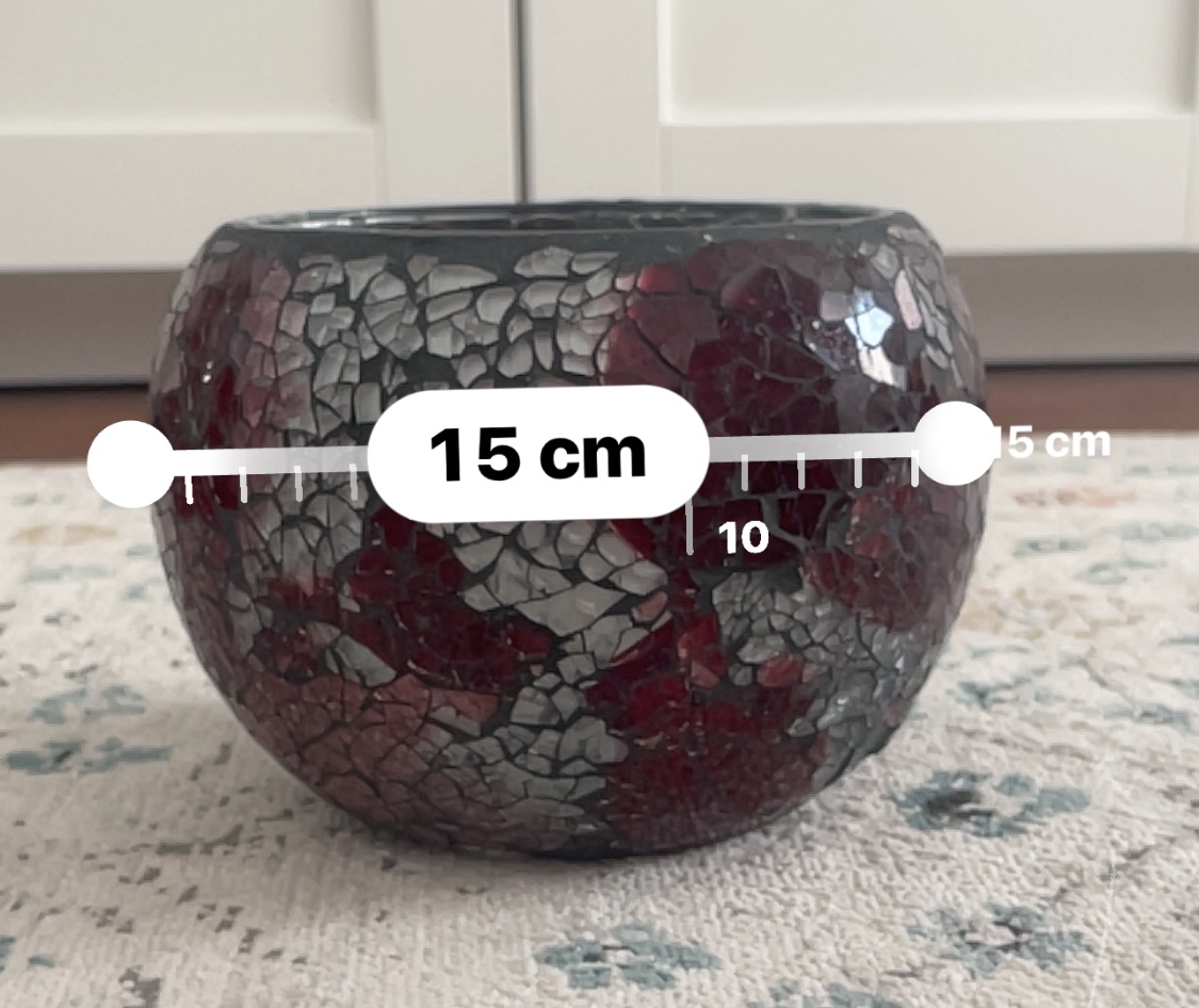 Red and Grey Mosaic Candle Holder - photo 3
