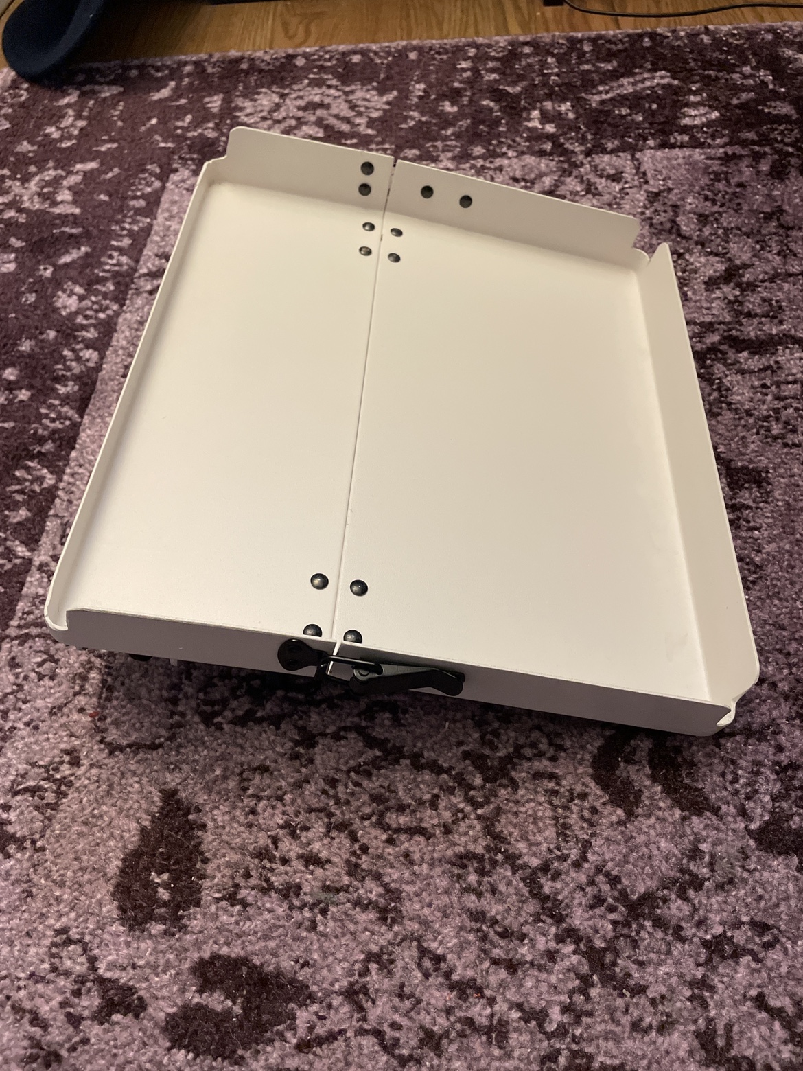 White Folding Bedside Shelf