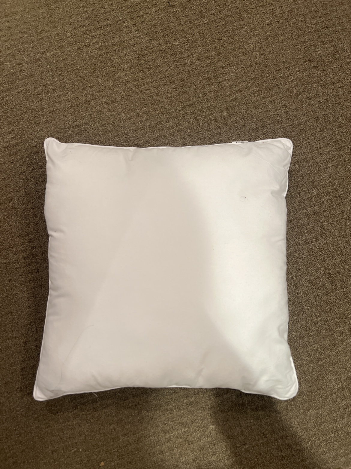TWO White Pillow inserts 18x18