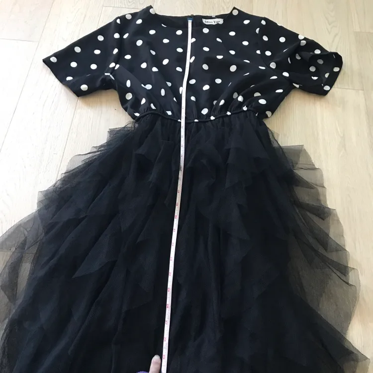 Trade/FWP: Black & White Polka Dot Tulle Dress - Small - NWOT image indicator(7)