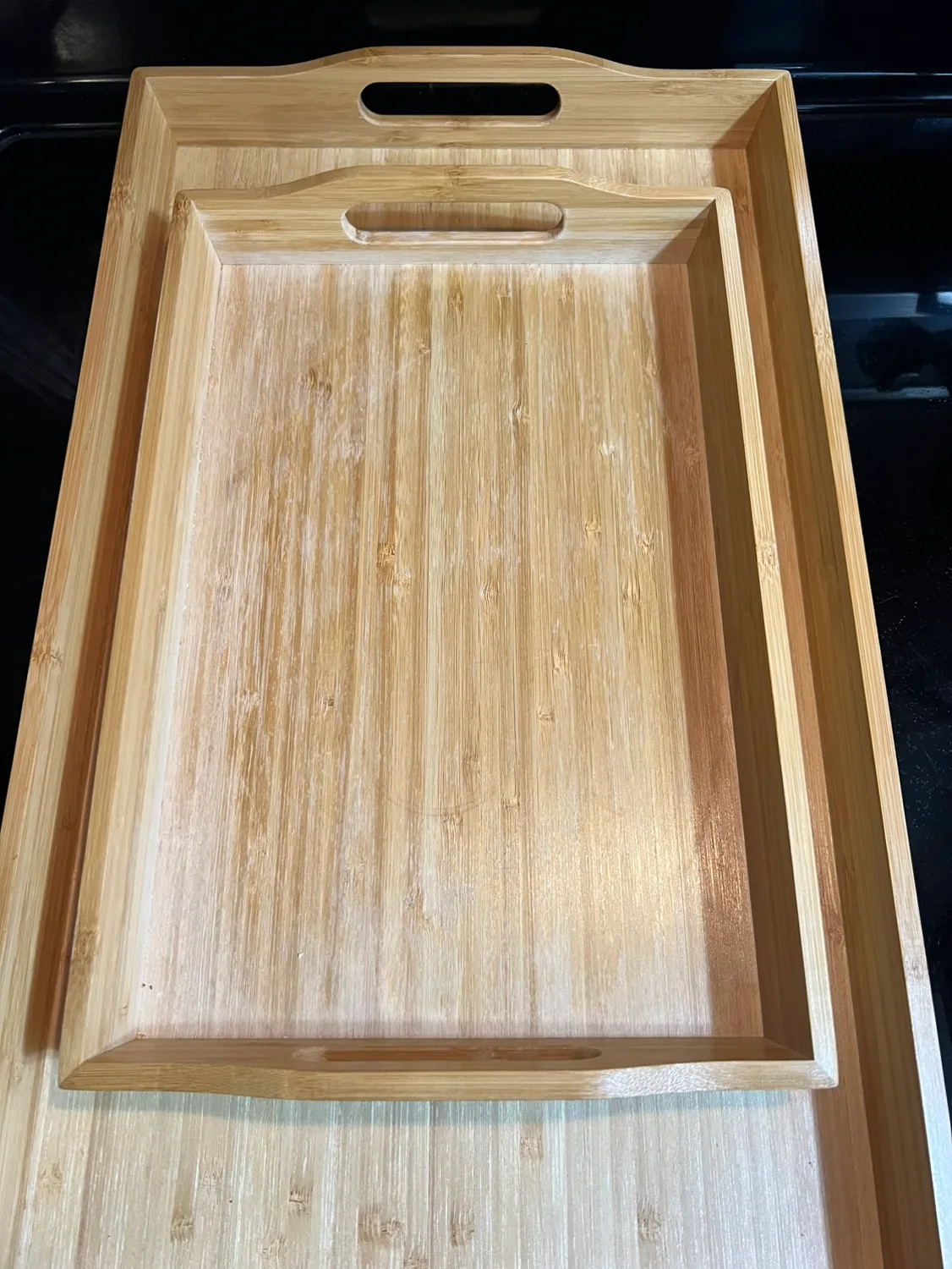 Bamboo Serving Trays set of two thumbnail