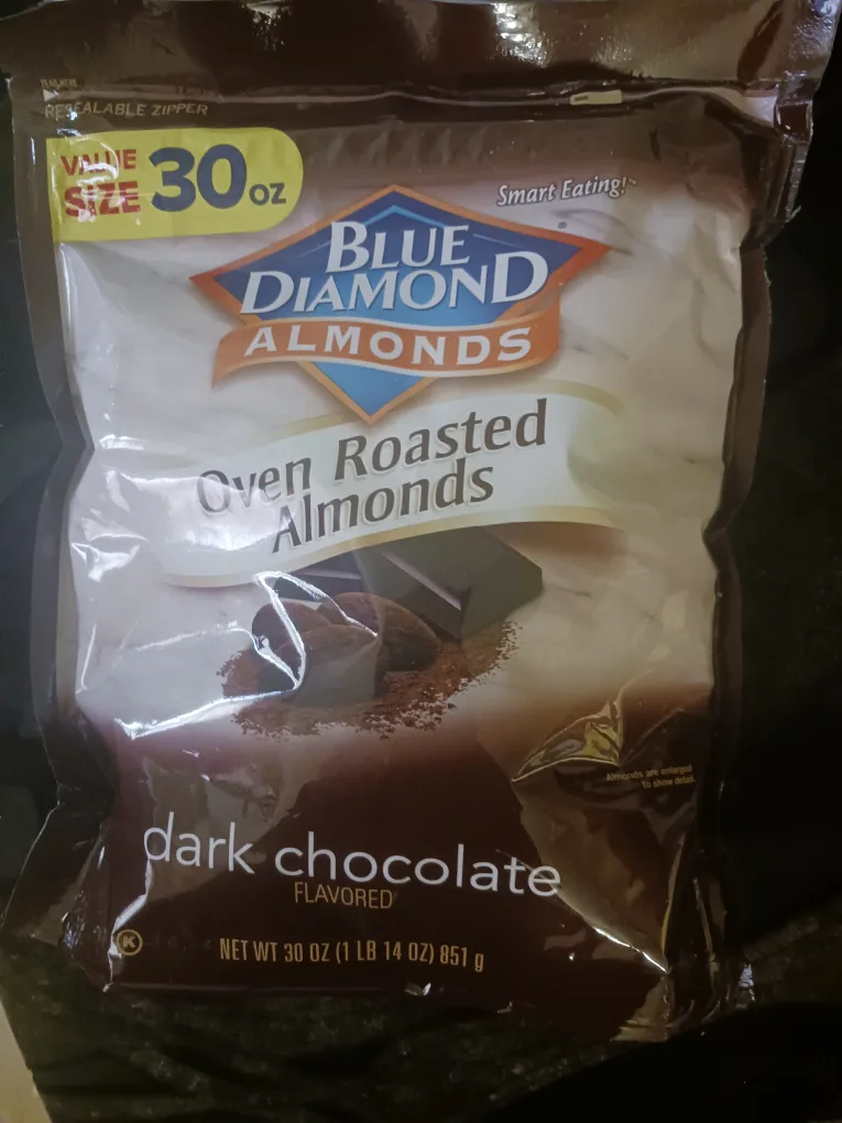 🧡Blue Diamond Almonds, Dark Chocolate, 30 oz thumbnail