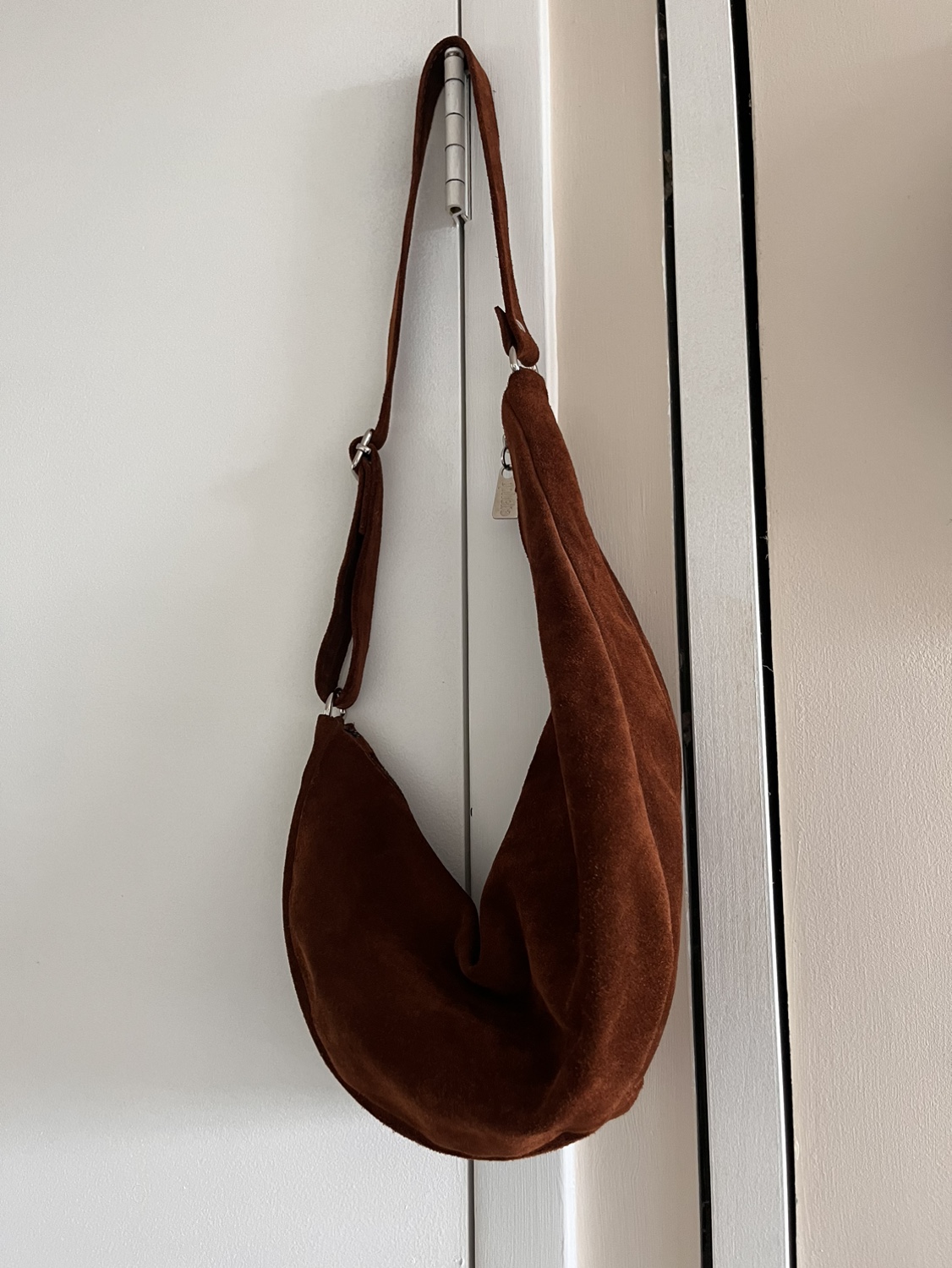 Brown suede sling bag purse - photo 2