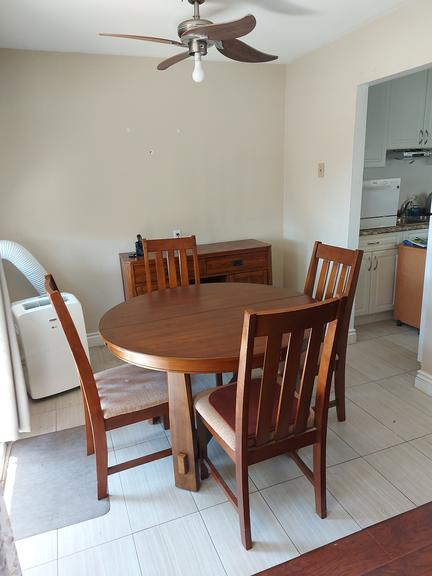Wooden Dining Table and Chairs