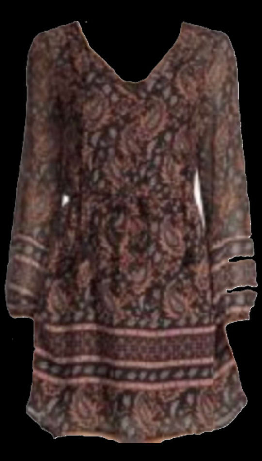 Paisley Long Sleeve Dress (lined)