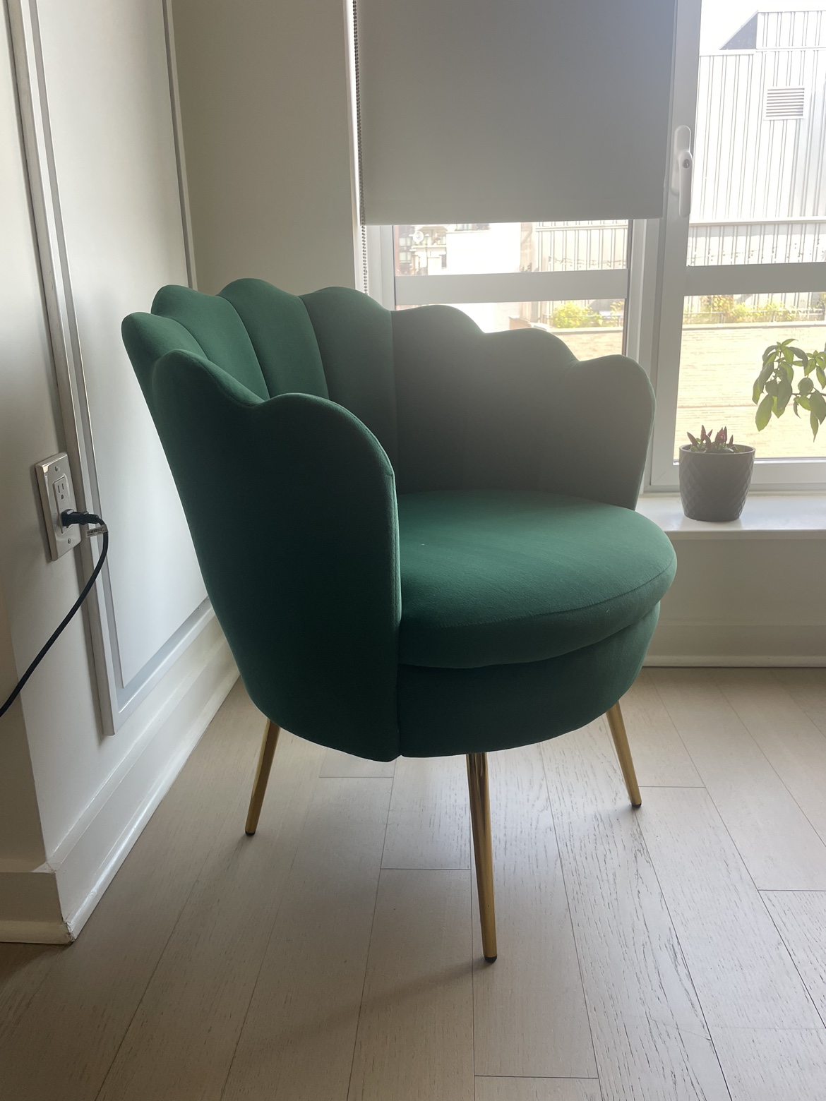 Green Velvet Accent Chair