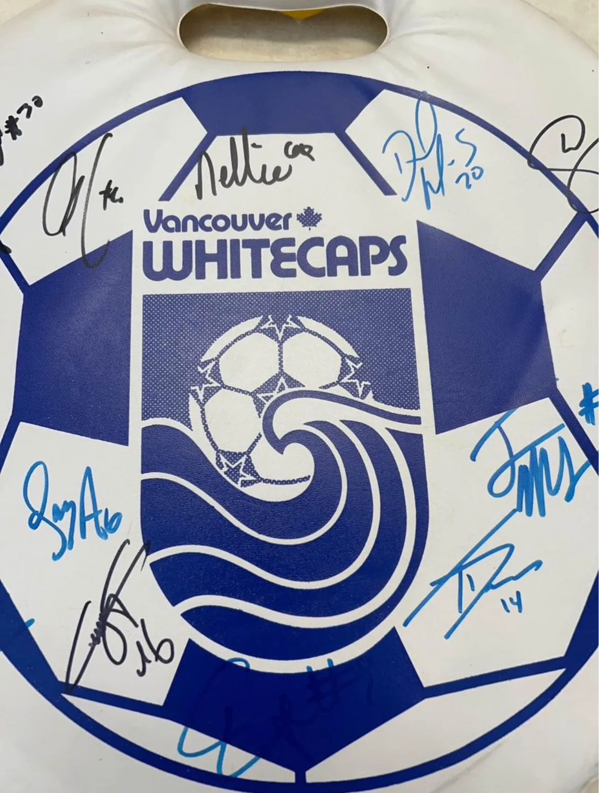 Vintage Whitecaps autographed stadium seat image indicator(2)