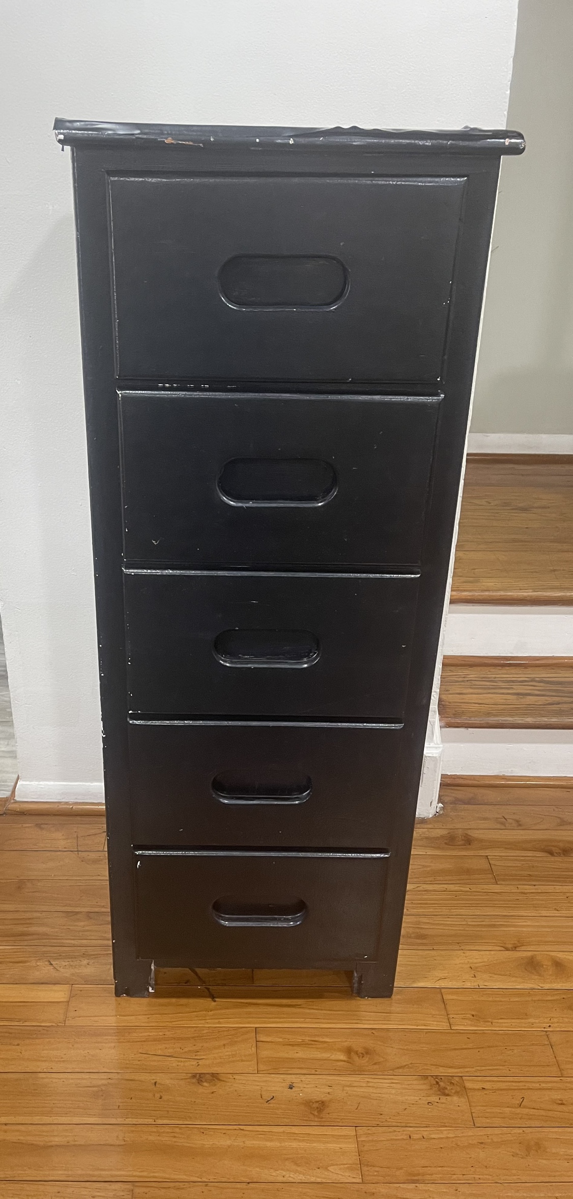 Black Five Drawer Chest - photo 2