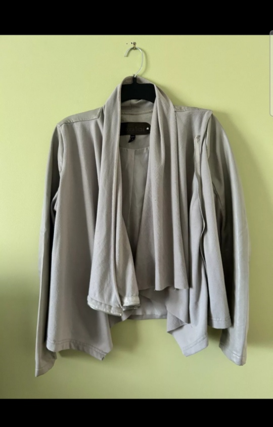 Light Baige Faux Leather Jacket - photo 2