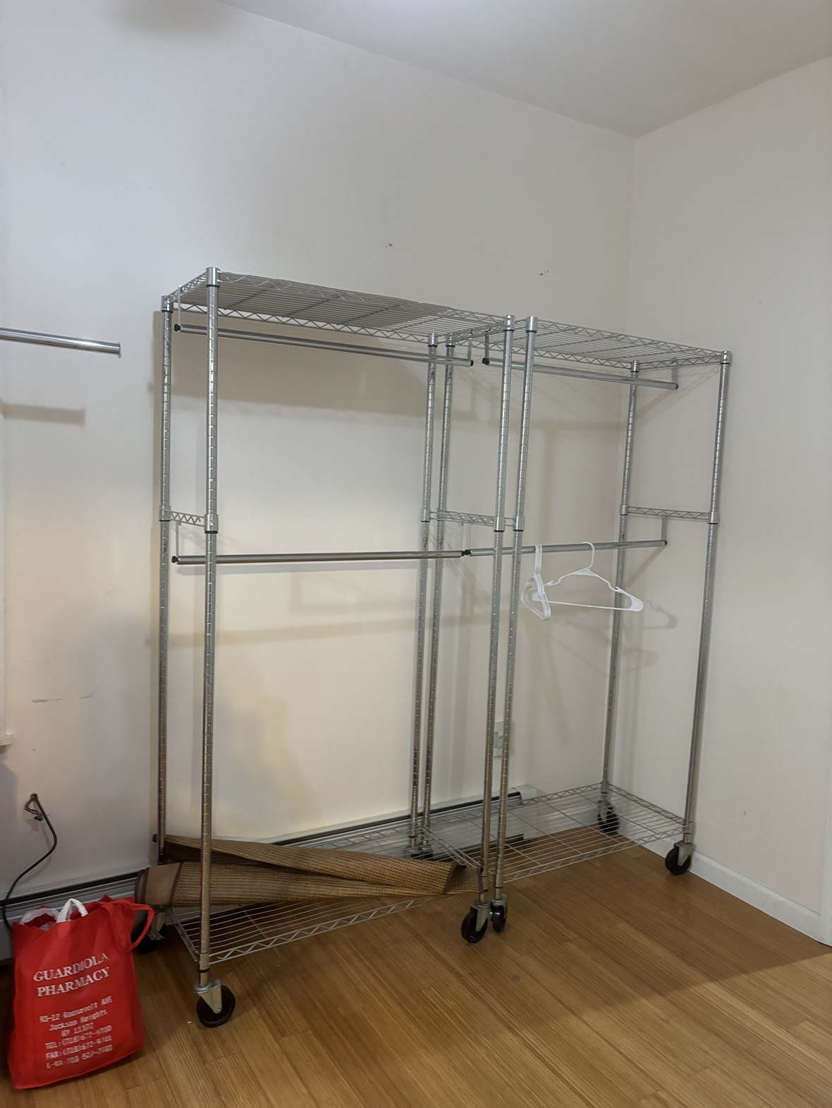 Chrome Closet System with 2 Racks. 2 units