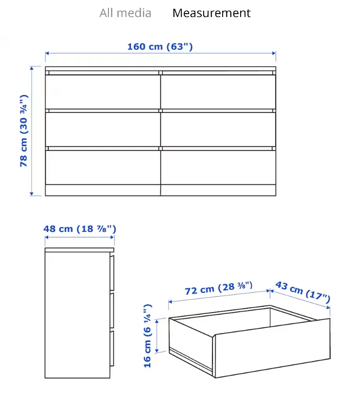 Ikea MALM 6-Drawer Dresser - photo 4