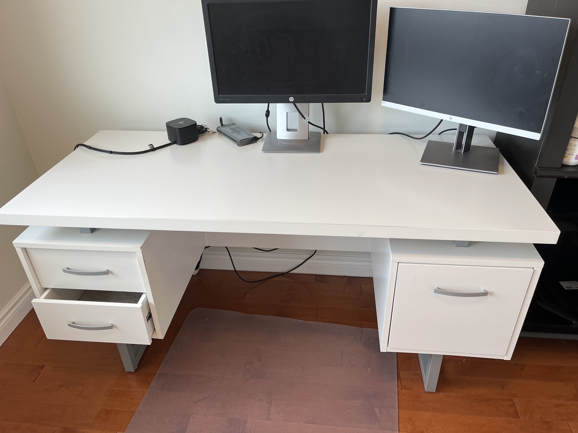 Moving sale-open to offers- White office Desk with Drawers - photo 4