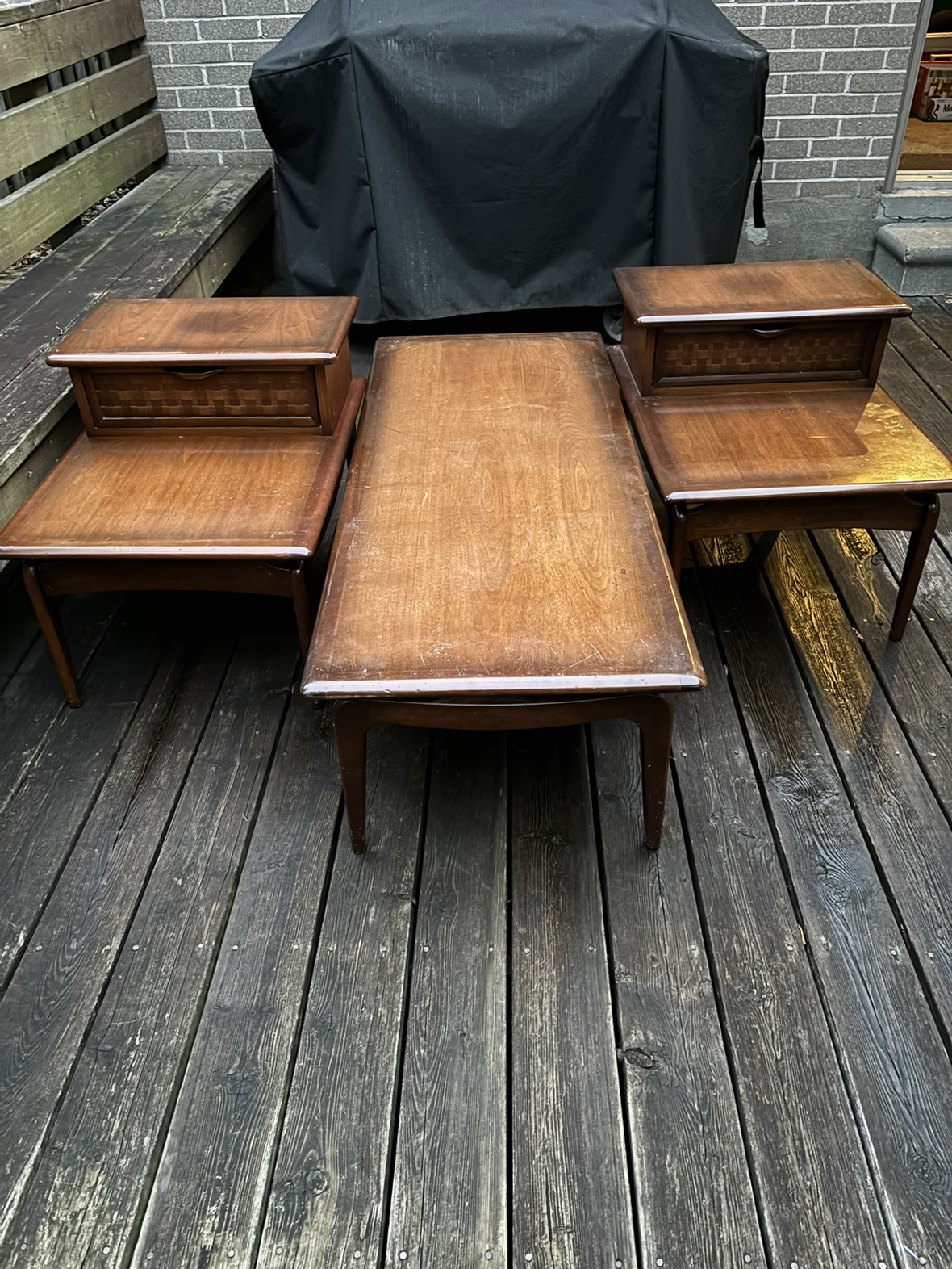 Mid-Century Modern Coffee Table and End Tables - photo 2