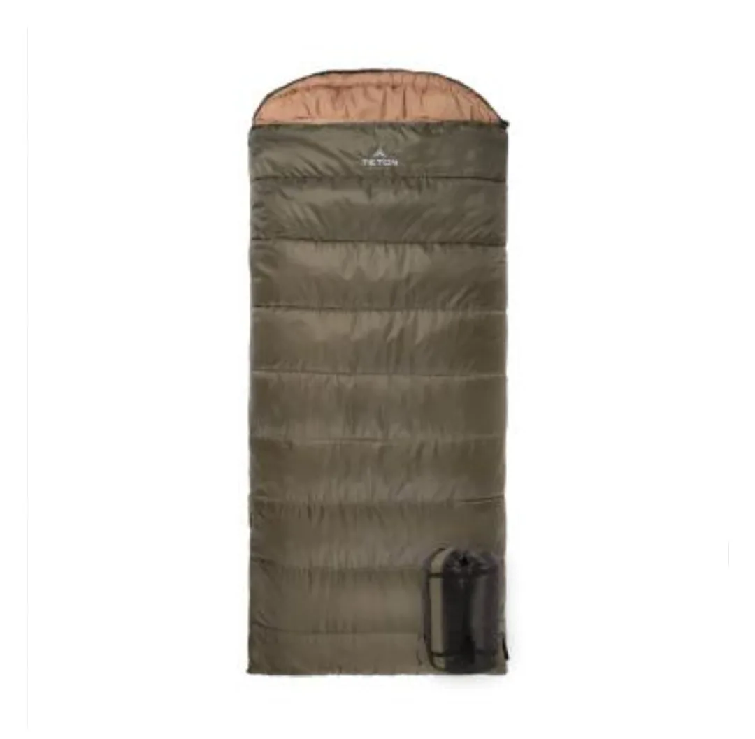 Teton Sports Sleeping Bag Green -18 C / 0 F + Compression Sack thumbnail