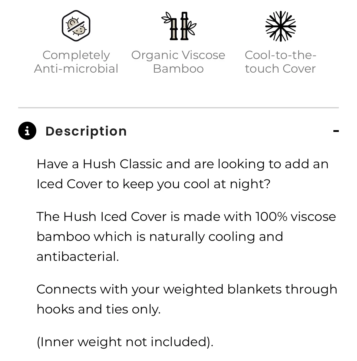 BRAND NEW Hush Iced Cover (king/grey) image indicator(4)