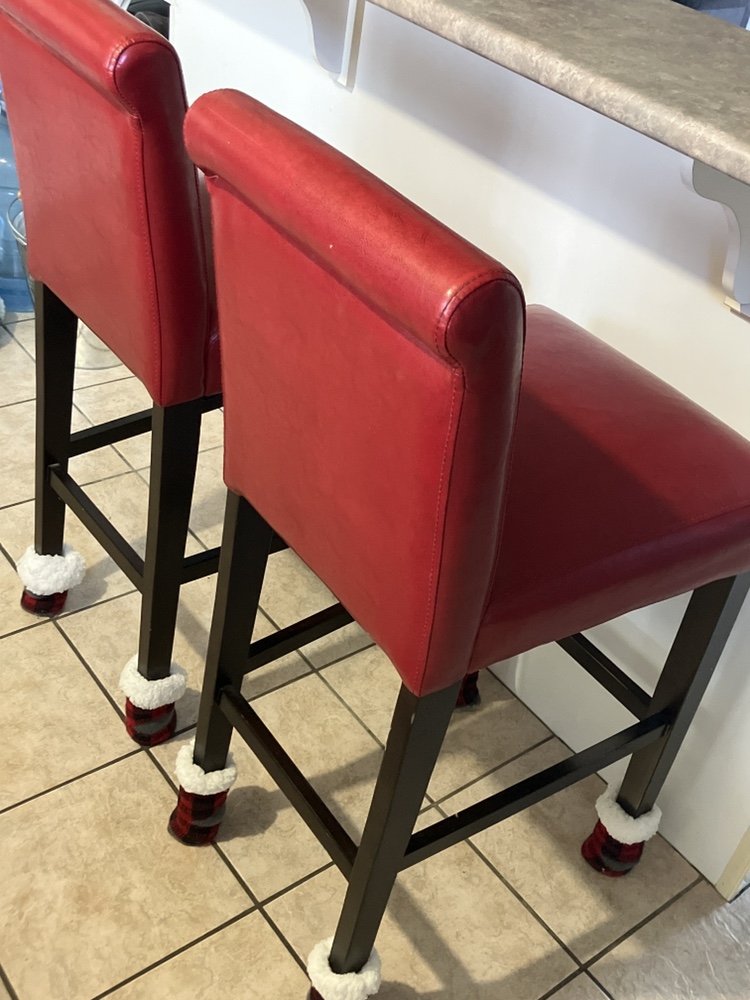 2 Red Leather Bar Stools - photo 3