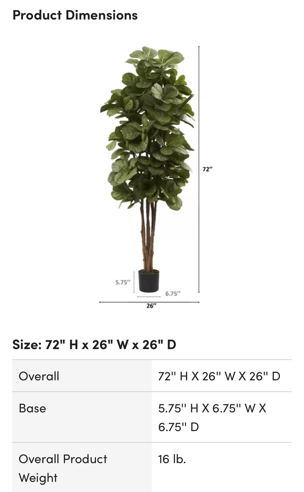 Faux Fiddle Leaf Fig Tree - photo 2