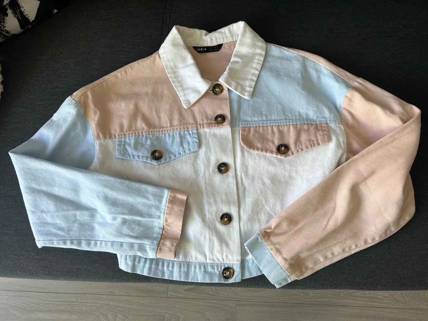 Colour Block Denim Jacket thumbnail