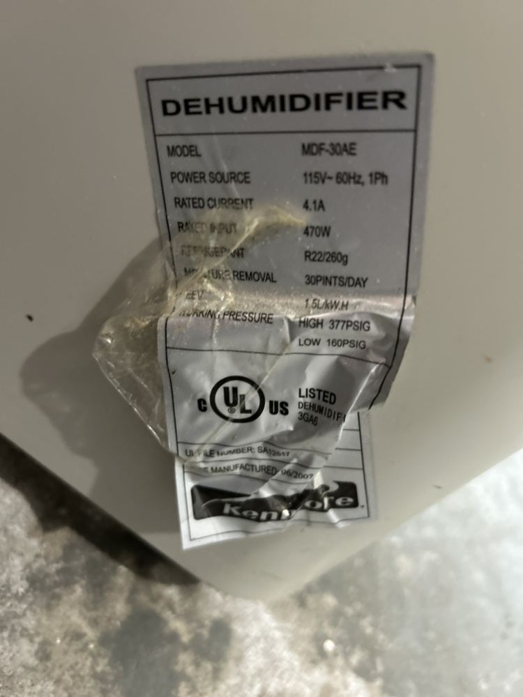 Kenmore Dehumidifier - photo 4