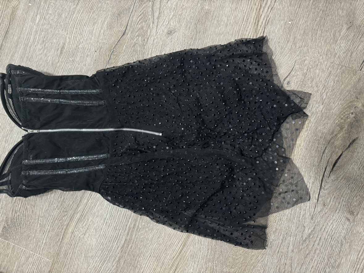 Black Sequin Corset Dress - photo 5